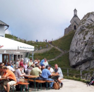 Kleiner Ausschnitt der Wendelstein - Terrasse