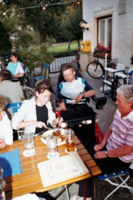 Abendessen im Biergarten